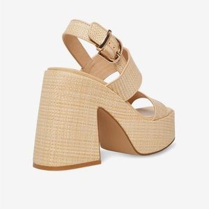 Steve Madden | Shoes | Nwt Steve Madden Valory Raffia Platform Sandal ...